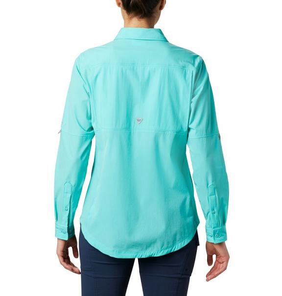 Columbia Coral Point Shirts Blue For Women's NZ41796 New Zealand